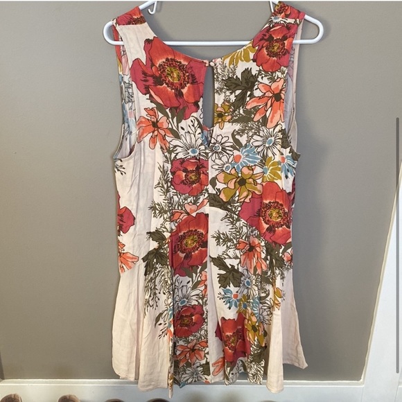 NWOT Free People “Backyard Party” Floral High Low Tunic Dress Size S - Picture 7 of 16
